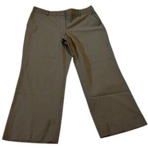 TALBOTS Brown Wool Blend Wide Straight Leg Pants Trousers Corpcore Size 12